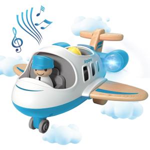 Kids Airplane Toy with Sound and Light, Mini Airliner for 18 Months to 5 Years Old Boys Gift