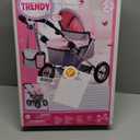 Bayer: 4-in-1 Toy Baby Doll Pram Stroller Cosy Set - Dolls Up to 18" (Pink/Grey) | Baby Dolls | Pretend | Dress up | Accessory