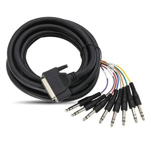 Balanced Snake DB25 TRS Interface to 1/4" TRS Analog Recorder Interface Cable 8 Channel (9.84 Feet) 25-Pin