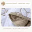 Sanracie Oversized King Bedspread(128"x120"), 100% Cotton Embroidery Pattern Quilt Set 3Pcs Extra Soft Lightweight Beige Colored California King Size Extra Large Wide Bedding Coverlet, Oversized King Plus