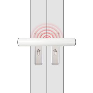 French Door Security Keyless French Patio Door Security Lock Aluminum Alloy Double Door Easy Install Double Door Handle Lock Only Works with 2 Horizontal Handles (with Alarm)