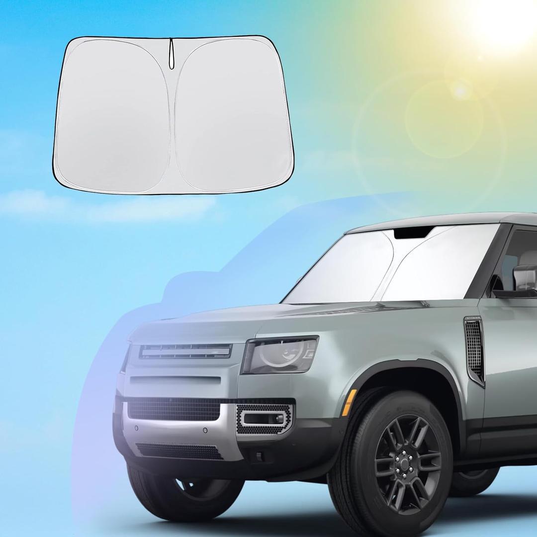 SXCY for 2020-2023 2024 2025 Land Rover Defender Windshield Sunshade 2022-2024 2025 Defender 90 110 130 Accessories 2023-2025 Defender Sun Shade Foldable Sun Shield 2024 2025 Defender Sun Protector