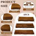 3 Pcs Solid Live Edge Floating Shelves for Wall Rustic Wood Shelf