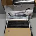 MAKEASY Binding Machine, 21-Hole, 450 Sheets, Comb Binding Machines with 1 Box Comb Bindings Spines, Comb Binder for Letter Size, A4, A5 Paper (Silver)