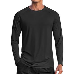 COOFANDY Men's Sun Protection Shirts Long Sleeve Rash Guard Swim T-Shirts Lightweight Quick Dry Fishing Shirts (Black, L)