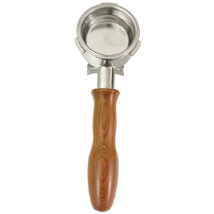 58mm Portafilter Double Spout Compatible with E61 Group Head, 2 ears 58mm Portafilter with Filter Basket and ABS Handle