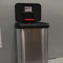 iTouchless SoftStep EXP 13.2 Gallon Step Pedal Trash Can Recycling Bin with Odor Filter Stainless Dent-Proof Plastic Lid Garbage Trashcan 50 Liter Home Office Bedroom Living Room Garage Wastebasket