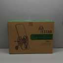 Garden Hose Reel Cart, Holds 75-150 Feet of 5/8-Inch Hose, Portable Hose Reel Cart With Wheels,Adjustable Handrail, Quick Hose Connector (Original, Silver)