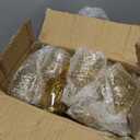 7OZ Plastic Wine Glasses, Disposable Goblets Drinking Glasses Crystal Vintage Water Cups Unbreakable Champagne for Valentines Day, Wedding, Parties (24, Gold)