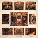 Book Nook Kit - 3D Wooden Puzzle with Type-C LED Light | Miniature Tiny House for Adults & Teens | Perfect Craft Gift & Stylish Bookshelf Dcor(Knight of Glory)