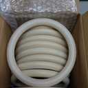 6 Inch Wooden Rings for Craft, 10Pack 150mm Diameter Unfinished Solid Wood Rings for Crafts, Smooth Sureface Nature Wooden Rings for Macrame Craft, Pendant Connectors and Jewelry Making