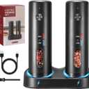 Rechargeable Salt Grinder Set Top-Refill Electric Grinders with Variable Grinding Speed, External Adjustable Coarseness, Black