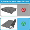 8FT Jute Hallway Runner Rug, Rubber Backed Absorbent Kitchen Runner Carpets, Grey Laundry Room Runner Mat, Grey