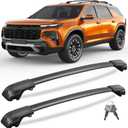 KINGGERI 300lbs Lockable Roof Rack Cross Bars Compatible with Chevy Chevrolet Traverse 2022 2023 2024 2025 2026 with Raised Side Rails, Heavy Duty Aluminum Roof Rails Crossbars Luggage Accessories