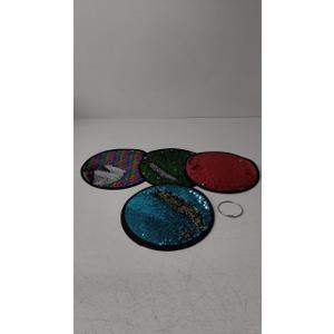Set Round Sensory Mini Mats Textured Sensory Tiles - Sensory Toys for Autistic Children, Babies and Toddlers with Sensory Issues - Tactile Sensory Walls Sensory Mats for Fidgeting Activity (Round), 5 Pcs