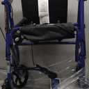 Drive Medical Rollator Walker with Seat - Stable Mobility Support - Height Adjustable - Durable Steel Frame Construction - Smooth 7.5" Wheels - Foldable - 350 Lb Limit - Blue