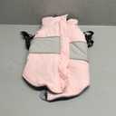 SUNFURA Dog Jacket, Large Dog Coat with Harness Built in, Warm Pet Winter Jacket Zippered Snow Coat with Furry Collar, Waterproof Fleece Snowsuit for French Bulldog, Pink L