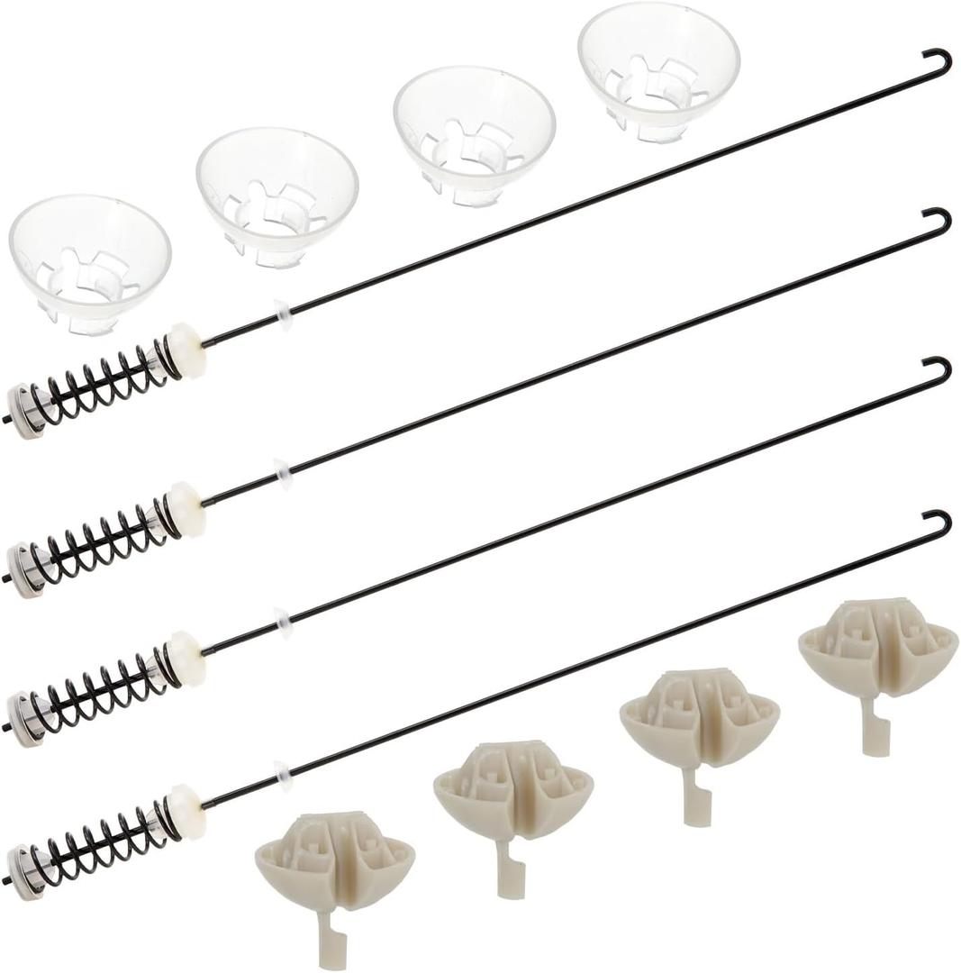 23.6 in Washer Suspension Rod Kit Fit for Roper RTW4640YQ1 RTW4640YQ0, Maytag MVWC200XW2 MVWC200XW3 MVWC200XW0 MVWC200XW1, Whirlpool WTW4800XQ2 WTW4800XQ4 WTW4800XQ0 WTW4800XQ1