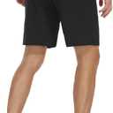unitop Men's Swim Trunks with Compression Liner Quick Dry Bathing Suit Summer Beach Shorts with Pockets (Black)