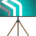 ONKRON Wooden TV Tripod for 32-65 Inch Screen, Easel TV Stand Wood Weight up to 35 kg, Universal TV Stand Floor Standing, VESA 100x100-400x400, Height Adjustable TV Floor Stand Swivel Black TS1220-B