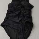 Tempt Me Women One Piece Swimsuit High Neck Plunge Ruched Tummy Control Bathing Suit, L