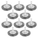 10PCS Wire Wheel Brush for Drill, High Carbon Steel Wire Brush with 1/4" Hex Shank, Skilled in Handling Metal & Nonmetal Surfaces