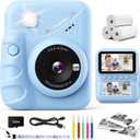 Kids Camera Instant Print, 3.0'' Screen 48MP Photo Instant Camera for Kids with 32GB Card, 1080P HD Digital Child Printable Toy, Gift for 3-12 Year Old Girls Boys