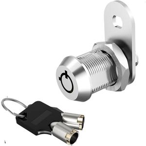 1 Pack Cabinet Locks with Keys, 5/8" Cam Lock, RV Compartment Storage Locks RV Locks for Storage Door Drawer Tool Box Tubular Lock, Zinc Alloy (Silver)