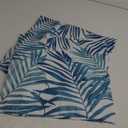 Blue Plant Leaf Decorative Throw Pillow Covers for Couch Bed Sofa Living Room Tropical Plants Leaves Square Cushion Cases Art Home Decor 18x18 inch Set of 2 (Blue)