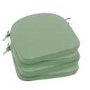 Outdoor Chair Cushions Set of 4: Waterproof & Fade Resistant Patio Furniture Cushions - 18.5 x 16 x 2 Inch Non Slip Round Corner Seat Cushion Pads with Removable Cover for Garden Yard Lawn, Sage Green