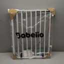 Babelio Baby Gate for Stairs, Kitchen & Doorways, 26-43" W 28" H No Bottom Bar| Easy Installation| One-Handed Operation| Auto-Close| Hardware Mount (Drill Needed) Safety Dog/Pet Gate Indoor (White)