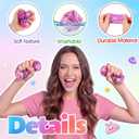 2 x 3 Pcs Stress Cube Bulk Swirl Ice Cube Stress Ball for Adults Anxiety Relief Soft Squeeze Sensory Square Ball for ADHD Prizes Goodie Bag Stuffers Party Favors(Pink,1.38 Inch)