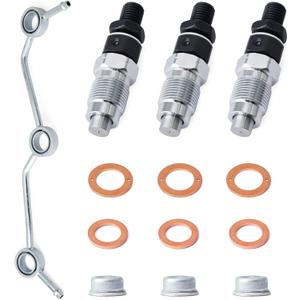 16001-53900 Fuel Injectors & 1G962-42500 Fuel Return Overflow Pipe Compatible with Kubota D722 D782 D902 Parts Replace 1600153900 1G96242500