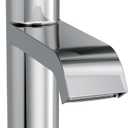 Moen Genta LX Chrome One-Handle Modern Bathroom Sink Faucet with Optional Deckplate and Low-Arc Spout - Perfect for Bath Countertop and Three-Hole or One-Hole Sinks, 6702