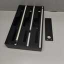 SpaceAid WrapNeat 3 in 1 Wrap Organizer with Cutter and Labels, Plastic Wrap, Aluminum Foil and Wax Bamboo Dispenser for Kitchen Storage Organization Holder for 12" Roll (Black) (3-Slot, 3"Tall)