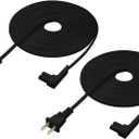 16-Foot 2-Pack Power Cord Compatible with Sonos One, Sonos One SL, Sonos Play-1 Speakers - Power Plug Cable (Extra Long, Black)