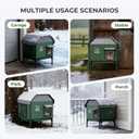 Heated Outdoor Cat House for Winter: Insulated with Heating Pad, Indestructible Weatherproof Winter Shelter, Elevated Support to Keep Interior Dry for Stray Cats, Medium