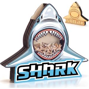 Ripeng Shark Tooth Display Case 12 x 10 Inch Shark Teeth Holder Wooden Shadow Box Display on the Table for Collectors Nice Vacation Beach Home Decor Gift Souvenir Frame Storage Box