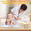 TIPRE Baby Scale for Weighing, 55 lb/0.01 lb Digital Infant Scale for Weighted Feeds with Height Measuring Tape Weight Comparison Hold Function, Pet Scale for Cats/Dogs, LCD Display, Large Platform