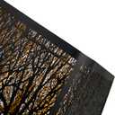 Medium Square Lamp Shades, ALUCSET Metal Lampshade with Pattern of Trees for Table Lamp and Floor Light, 7 x 10 x 7.5 Inch, Pattern of Trees (Black/Gold)