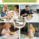 LEEPENK Stainless Steel Bento Box (40oz) with 6oz Condiment Container for Women, Leak Proof Metal Lunch Container with 3 Compartments, Metal Food Storage Lunch box for Work, Travel, Adults