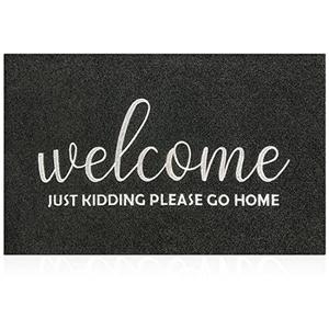 AAZZKANG Door Mats Outdoor Non Slip Funny Welcome Mats Please Go Home Doormat Easy to Clean Front Door Mat for Entrance,Indoor