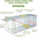 Live Animal Trap Cage with Cover, Cat Trap for Stray Cats 32 Inch Heavy Duty Folding Skunk Traps with Real Door for Raccoons, Opossums, Groundhogs, Skunks, Feral Cats, Squirrels-(32 x 10 x 12 inches)