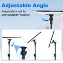 Starlink Mini Tripod Mount with Adapter, 270 Tilt Angle Adjustable Starlink Mini Kit, Height Adjustable Starlink Mount, Ground Nail Design, for Outdoor Camping, Travel, Rv (Balck)