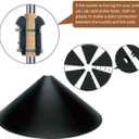 1 Pack 19 inch Squirrel Baffle for Bird Feeder Pole Suitable for Thick rods,Squirrel Device Guard Deterrent Stop Squirrels from Climbing,Outdoor Sturdy,Composed of 6 Boards,Easy Install,Black