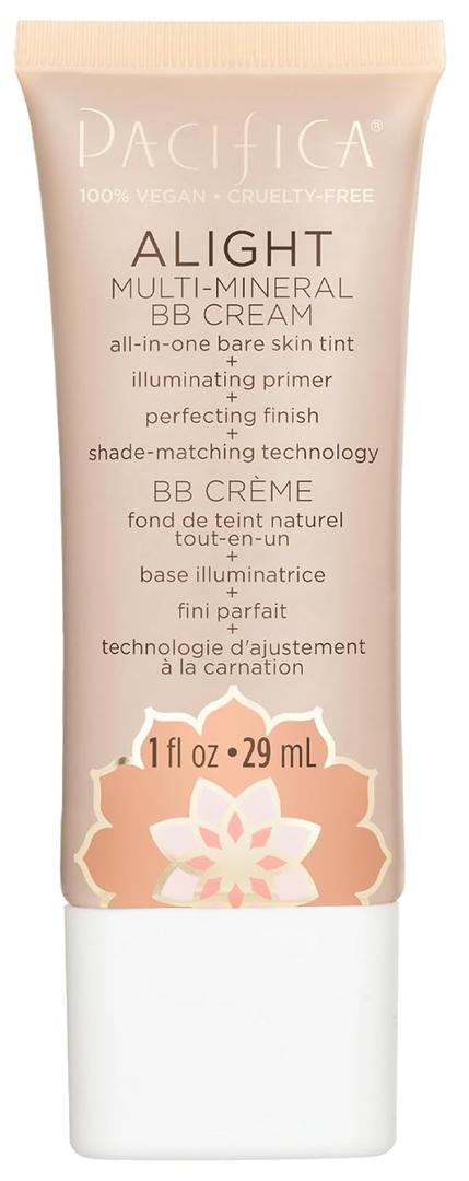 Pacifica Alight Multi-Mineral BB Cream Medium – Hydrating Tinted Moisturizer & Primer, Sheer Natural Foundation Coverage, Vegan & Cruelty-Free, 1 fl oz