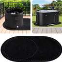 63 x 40 Inch Cold Plunge Tub Floor Mat Waterproof Ice Bath Tub Mat Indoor Outdoor Anti-Slip Protector Pad for Round Oval Rubber Pad for Underneath of Ice Baths Accessories