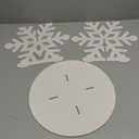 Lallisa 12" Snowflake Frozen Cake Stand White 3D Snowflake PVC Cake Decorations with Engraved Snow Themed Holder Winter Dessert Stand Centerpieces for Frozen Winter Birthday Party Supplies