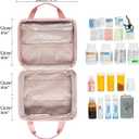 Leudes Travel Pill Bottle Organizer,Medicine Organizer and Storage,Home Medication Bag, Cases,Carrier for Pills,Vitamin,Fish Oil, Supplements for Women and Men (Large, Pink)