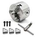 Yunnergo K11-80 Self Centering 3 Inch Lathe Chuck 4000 r/min 3 Jaw Comes with a Set Jaw